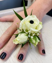White and Black Ring Corsage Ring Corsage
