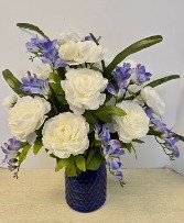 SOLD White and blue NFS-Perm20 ARTIFICIAL (SILK)