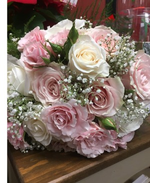 White and Blush Bridal Bouquet  Bridal Bouquet 