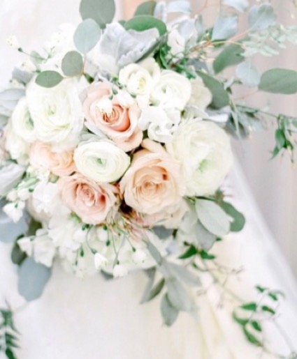 White and Blush  Wedding 