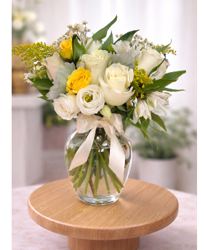 White and Gold Serenity Funeral and Sympathy 