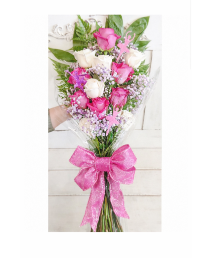 White and pink dozen  