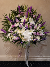 White and Purple basket  