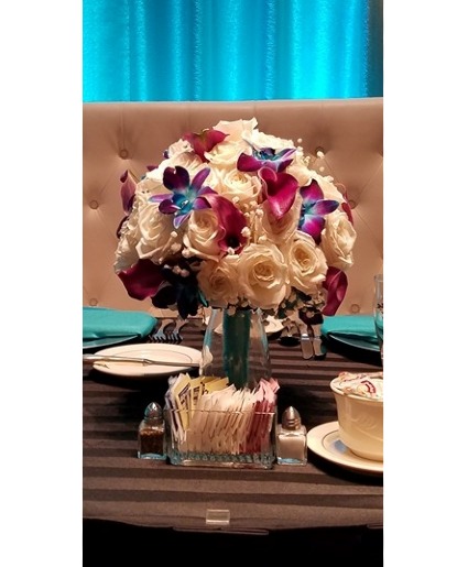 White and Purple Passion Wedding Bouquet