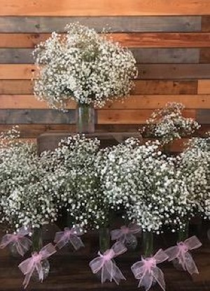 white baby's breath bridal bouquets 