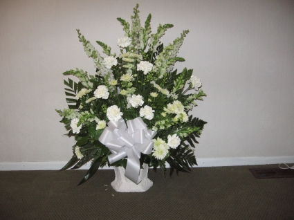 White Basket Standing Basket