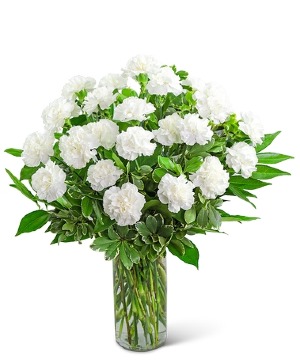 White Carnations Vase 