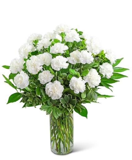 White Carnations Vase 