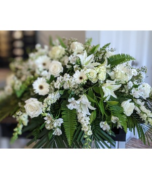 All white funeral flowers  mesa apache junction   