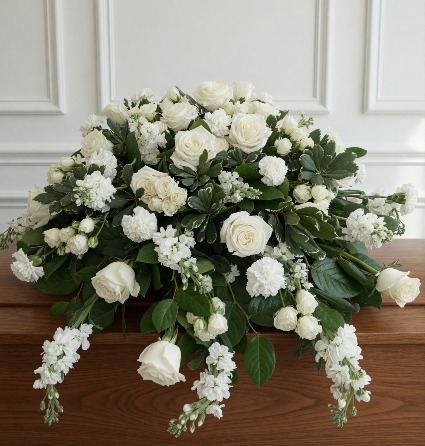 White Casket Spray (872) 