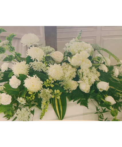White Casket Spray casket spray
