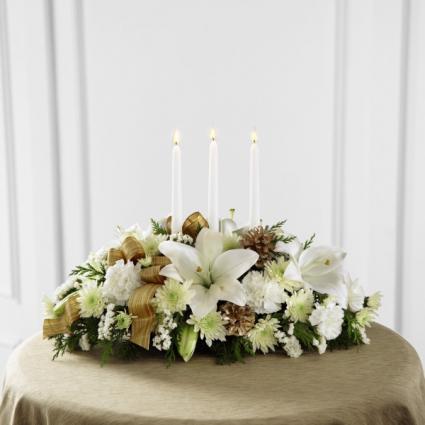 White Christmas Centerpiece Christmas arrangement