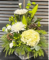 White Christmas Flower Arrangement