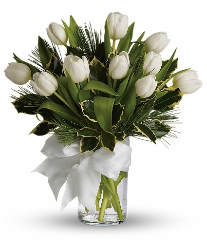 White Christmas Vase