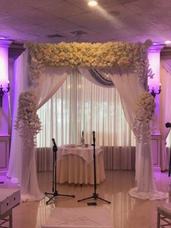 white chuppah chuppah