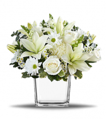 White Clouds Cube Vase