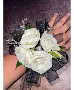 Black & White Corsage