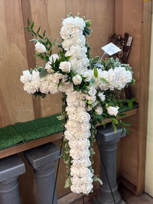 WHITE CROSS Floral Arrangement