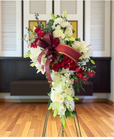 Everlasting Devotion Cross Standing Spry Cross Standing Spry in Warrenton, MO | A Moment Of Grace Florist