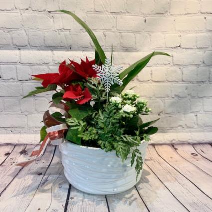 White Curves Planter basket