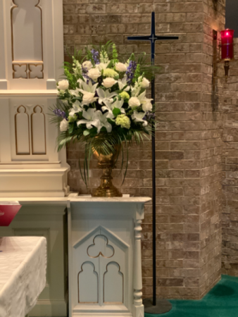 White Elegance Altar Arrangement