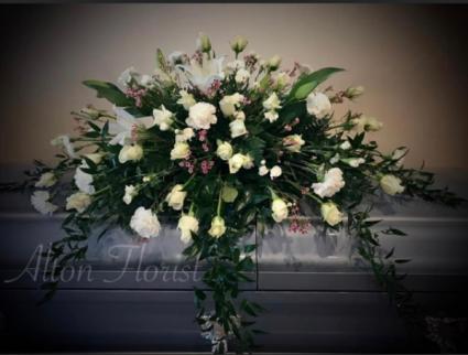 White Elegance  Casket Spray