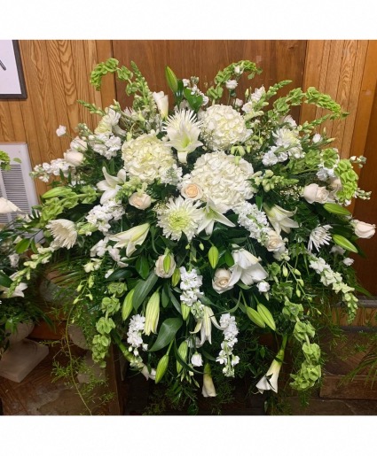 White Elegance Casket spray 