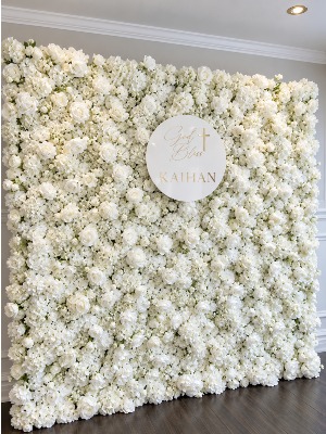 White Flower Wall Rental  