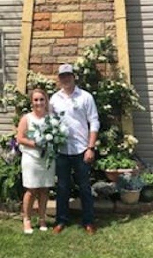 white mix flowers and greenery  