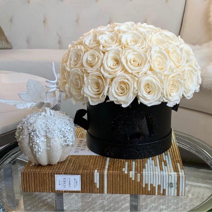 Champagne White Forever Roses  
