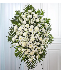 White Funeral Standing Spray Standing Spray