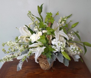 White Garden Blooms Fresh Arrangement