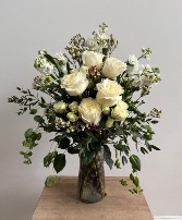 White Garden Vase Arrangement