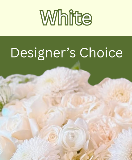 White Designer's Choice Vase Bouquet