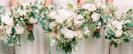 White & Greens Inspired  Wedding Party