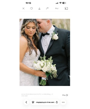 White Hydrangea and Lisiathus  Bouquet 