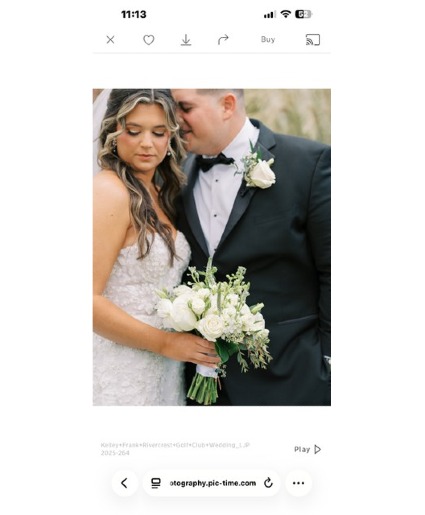 White Hydrangea and Lisiathus  Bouquet 