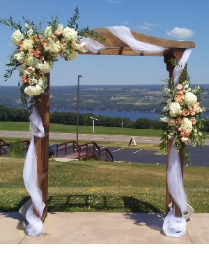 White Hydrangea Arbor 