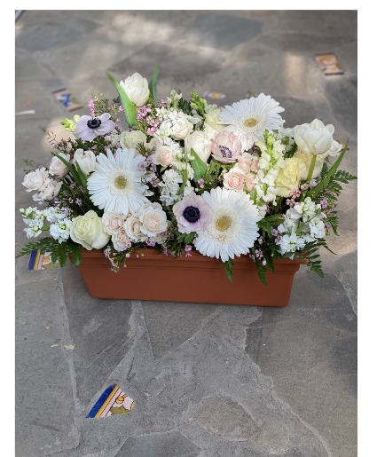White Lace Planter 