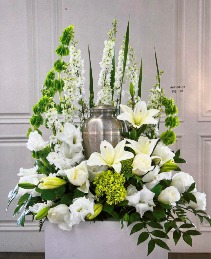 White Lily Cremation Urn Cremation Urn 