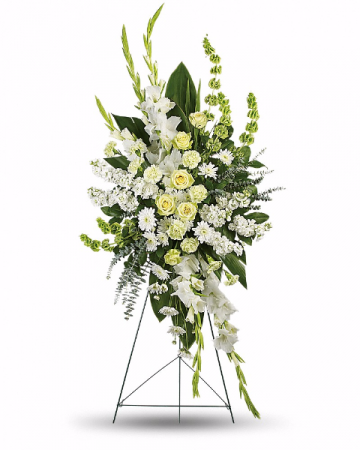 White Magnificent  Standing Spray