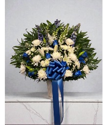 White blue Basket