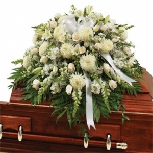 White Mix Casket Spray 