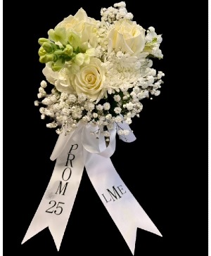 White Nosegay with Personalized Monogram  