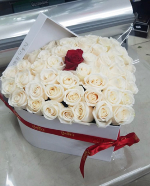 White On White Heart Box Large Heart Box