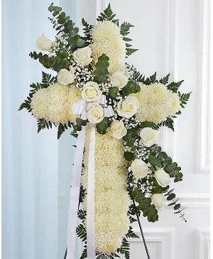 White on White Standing Cross 