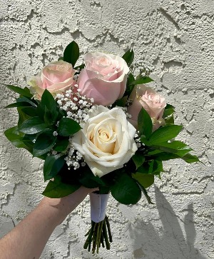 White & Pink Rose Bouquet 