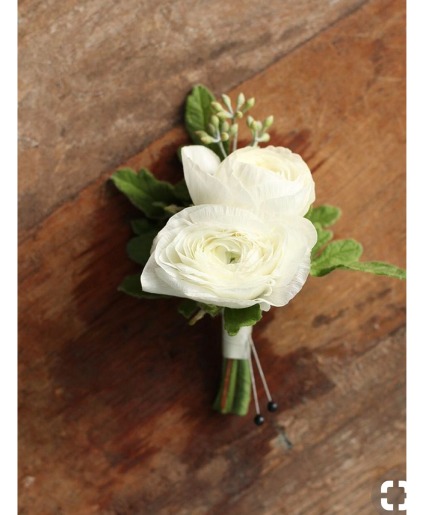 white ranunculus prom