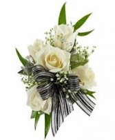 WHITE ROSE ROMANCE WRIST CORSAGE