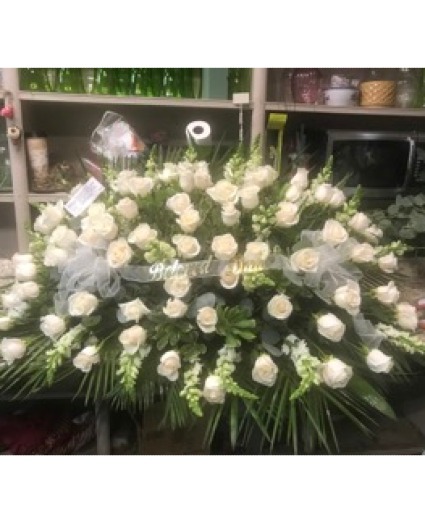 White Rose Casket Cover  Casket Spray 